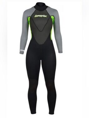 Hyperflex Women's Full-Length Black/Gray/Neon Green Wetsuit
